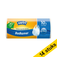 Bin bag (10L) with handle | Swirl Antibacterial Bathroom | 37-pack x14