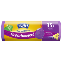 Swirl vanilla and lavender drawstring garbage bags for pedal bins, 35 litres (9-pack) 6772458 SSW00100