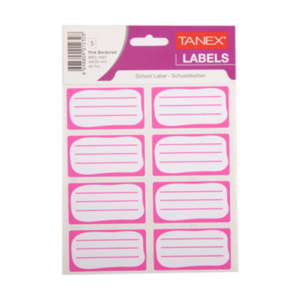 Book labels | pink | Tanex | 40 labels 404150 - 1