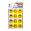 Tanex Smiling Face large yellow holographic stickers (2 x 12-pack)