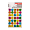 Tanex Smiling Face small assorted holographic stickers (2 x 35-pack)