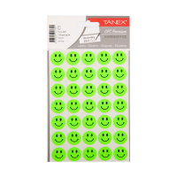 Tanex Smiling Face small neon green stickers (2 x 35-pack) TNX-325 404131