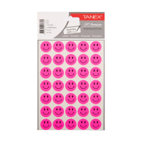 Tanex Smiling Face small neon pink stickers (2 x 35-pack) TNX-329 404135