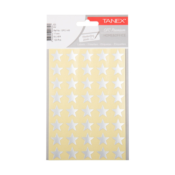 Tanex Stars small silver stickers (3 x 40-pack) OFC-143 404143 - 1