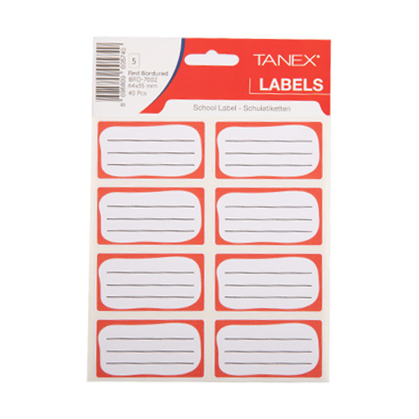 Tanex red book labels (40-pack) BRD-7002 404145 - 1