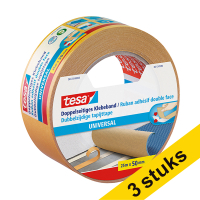 Tesa 56172 double-sided tape with protective layer, 50mm x 25m (3-pack)