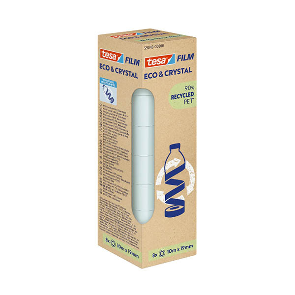 Adhesive tape 19mm x 10m | Tesa Eco & Crystal | 8-pack 202425 - 1