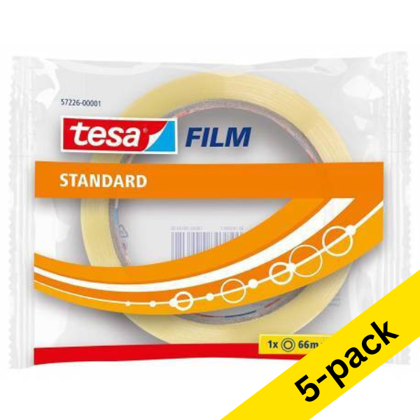 Adhesive tape 19mm x 66m | Tesa Standard | 5-pack 203297 - 1