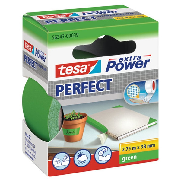 Cloth tape 38mm x 2.75m (green) | Tesa Extra Power 202284 - 1