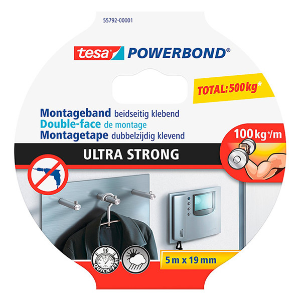 Double-sided mounting tape 19mm x 5m | Tesa Powerbond Ultra Strong 203357 - 2