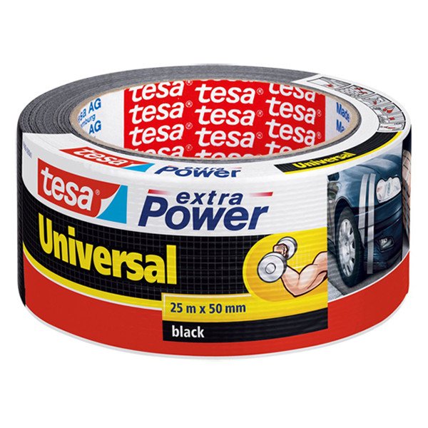 Duct tape 50mm x 25m | Tesa Extra Power Universal black 202381 - 1