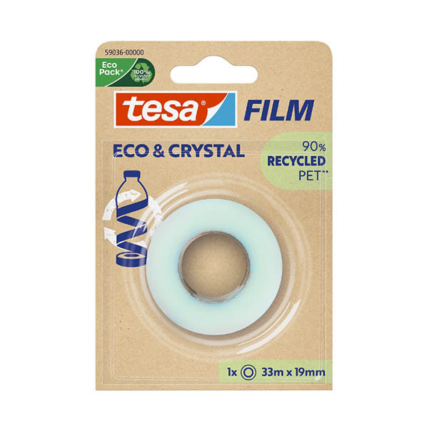 Tesa Eco & Crystal adhesive tape, 19mm x 33m 202427 - 1