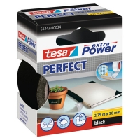 Tesa Extra Power Perfect black cloth tape, 38mm x 2.75m 56343-00034-03 202279
