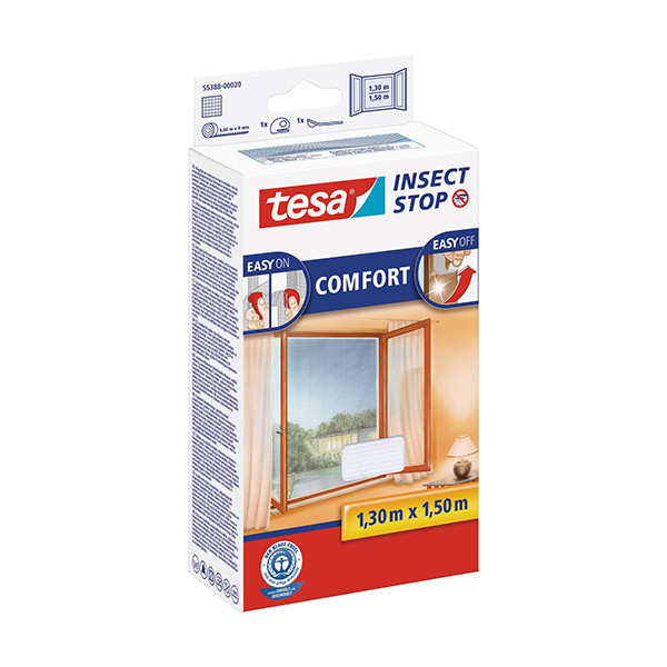 Tesa Insect Stop Comfort white window fly screen, 120cm x 140cm 55881-00020-00 203361 - 1