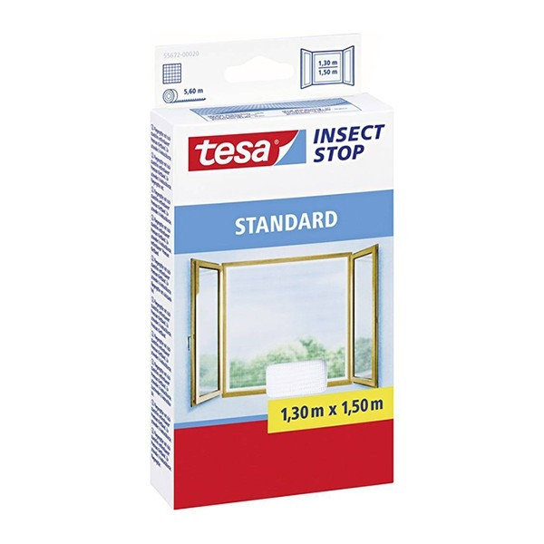 Tesa Insect Stop Standard white window fly screen, 130cm x 150cm 55672-00020-03 STE00020 - 1