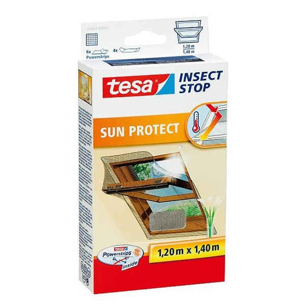Tesa Insect Stop Sun Protect fly screen, 120cm x 140cm 55924-00021-00 STE00008 - 1