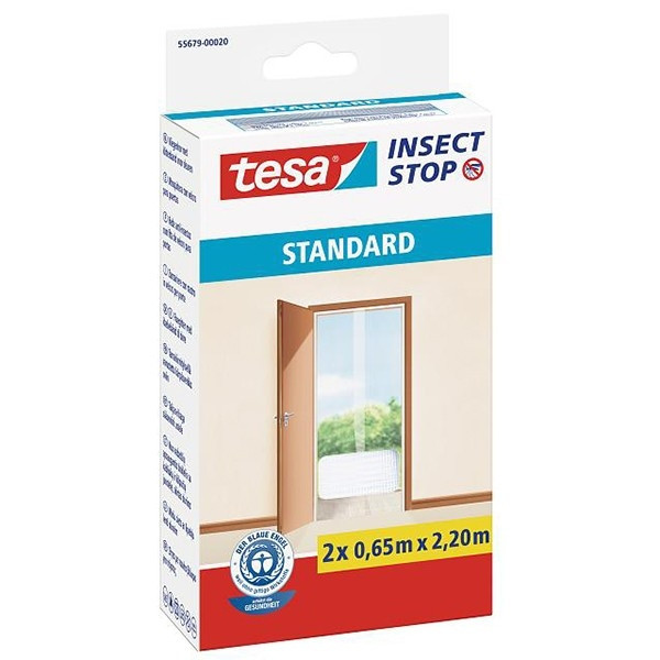 Tesa Insect Stop white fly screen for standard door, 65cm x 220cm (2-pack) 55679-00020-03 STE00021 - 1