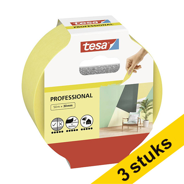 Masking tape (30mm x 50m) | Tesa Professional | 3-pack 202403 - 1