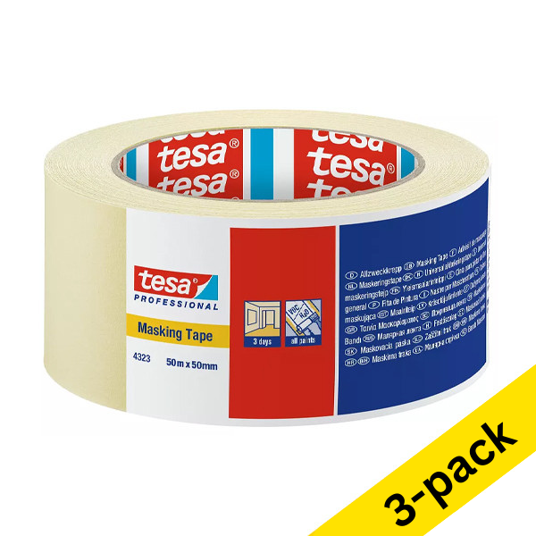 Masking tape 50mm x 50m | Tesa | 3-pack 203340 - 1
