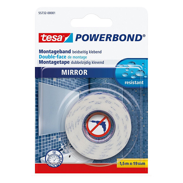 Mounting tape 19mm x 1.5m (for mirrors) | Tesa Powerbond 203385 - 1