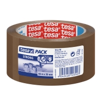 Tesa Pack Strong brown packing tape, 50mm x 66m (1 roll) 57168-00000-05 202331