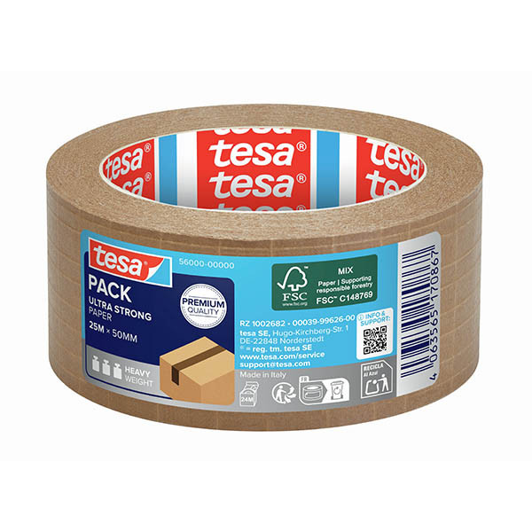 Packing tape 50mm x 25m (brown paper) | Tesa Eco Ultra Strong 203382 - 1