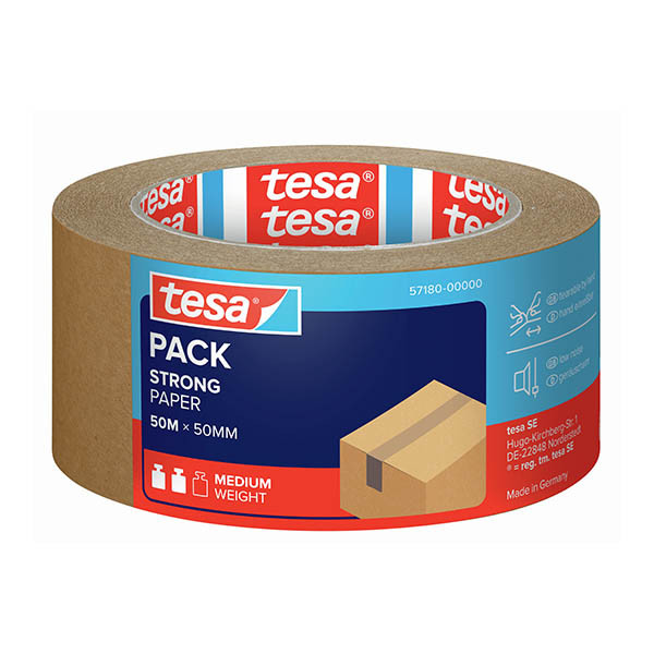 Packing tape 50mm x 50m (brown paper) | Tesa Eco Paper 202373 - 1