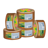 Packing tape 50mm x 50m (brown paper) | Tesa Paper Standard | 6-pack 202410