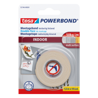 Tesa Powerbond Indoor double-sided mounting tape, 19mm x 1.5m 55740 202382