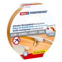 Tesa Powerbond Narrow white double-sided tape, 9mm x 5m (2-pack) 55714-00000-00 203380