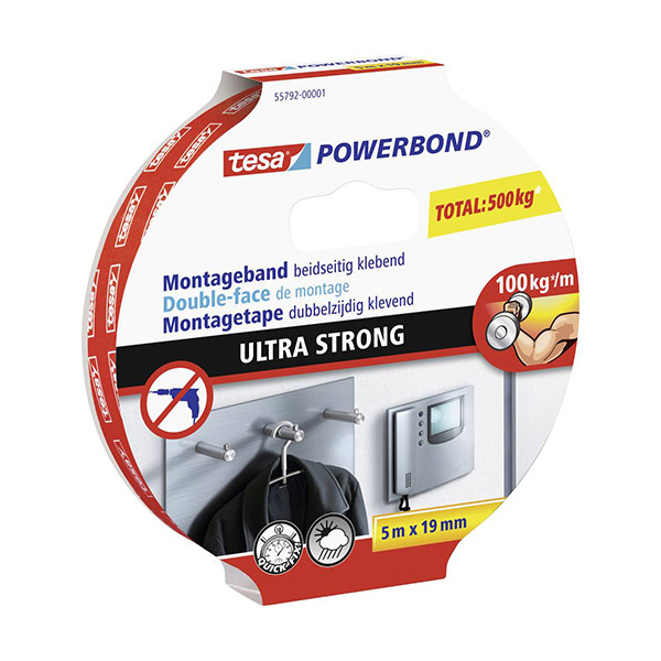 Tesa Powerbond Ultra Strong double-sided mounting tape, 19mm x 5m 55792-00001-02 203357 - 1