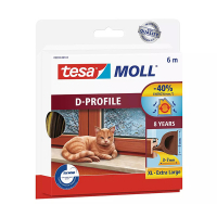 Tesa TesaMoll Classic D-profile Brown weather strip 9mm x 6m 05393-00101-00 203317