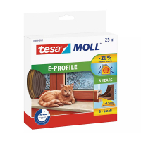 Tesa TesaMoll Classic E-profile Brown draft strip 9mm x 25m 05464-00101-00 203309