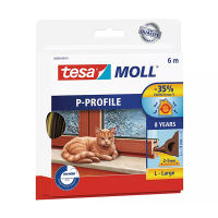 Tesa TesaMoll Classic P-profile Brown weatherstrip 9mm x 6m 203311