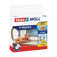 Tesa TesaMoll Classic P-profile White draft strip 9mm x 25m 05391-00100-00 203312