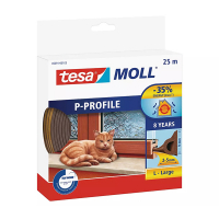 Tesa TesaMoll Classic P-profile brown weather strip 9mm x 25m 05391-00101-00 203313