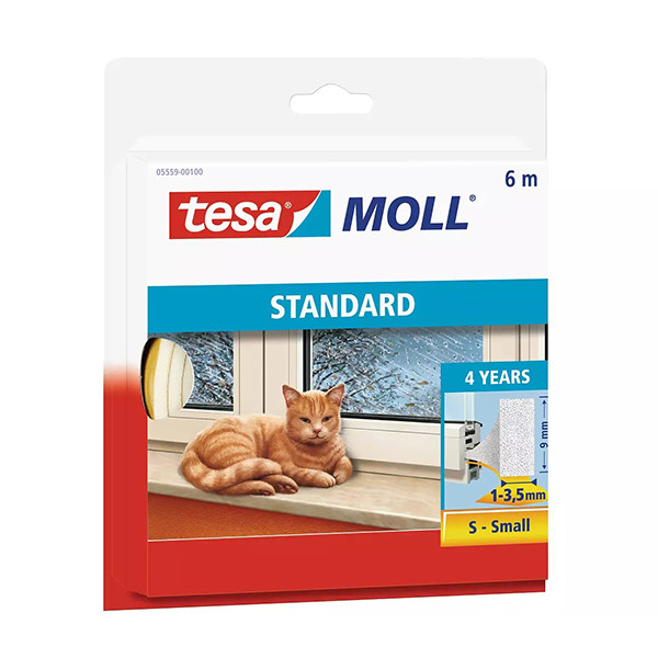 Tesa TesaMoll Standard I-profile white draft strip, 9mm x 6m 05559-00100-00 203314 - 1