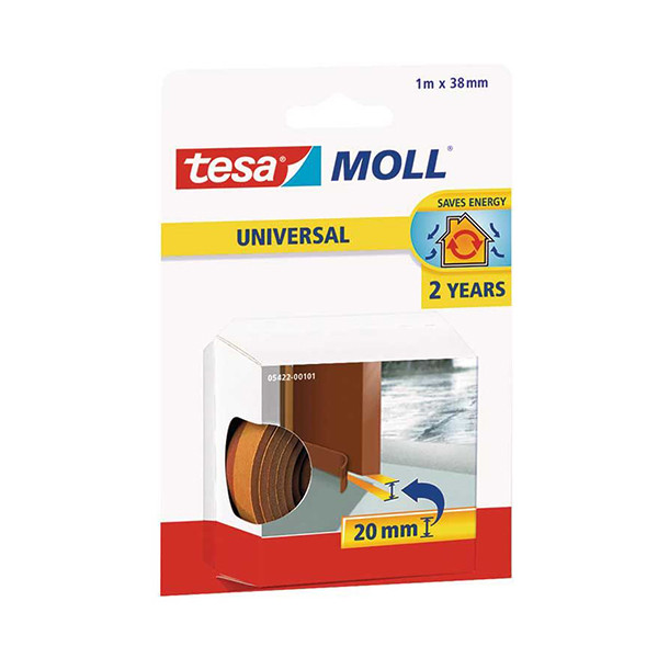 Tesa TesaMoll Universal Foam Brown profile sill strip 38mm x 1m 05422-00101-00 203319 - 1