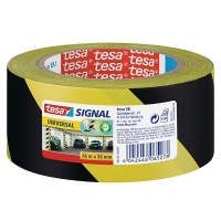 Warning tape 50mm x 66m | Tesa Signal yellow/black 202256