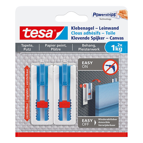 Tesa adhesive nail canvas for sensitive surfaces, 1kg (2-pack) 202376 - 1