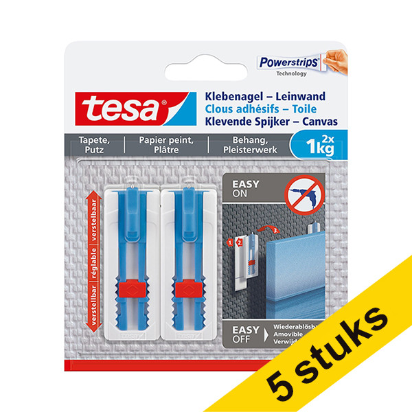 Tesa adhesive nail canvas for sensitive surfaces, 1kg (5 x 2-pack) 203344 - 1