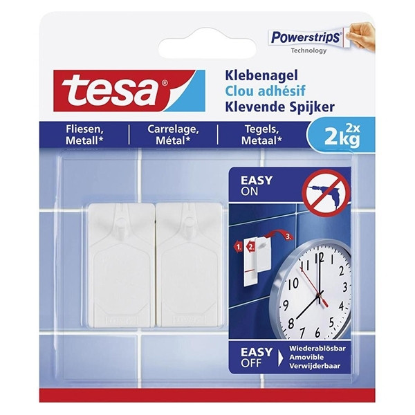 Tesa adhesive nail for tiles and metal, 2kg (2-pack) 77762-00000-00 202295 - 1
