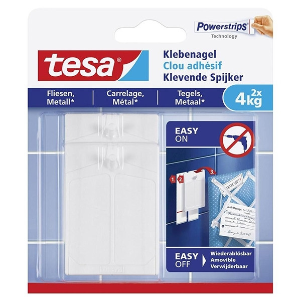 Tesa adhesive nail for tiles and metal, 4kg (2-pack) 77766-00000-00 202297 - 1