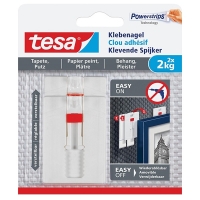 Tesa adjustable adhesive nail for sensitive surfaces, 2kg (2-pack) 77777-00000-01 202304