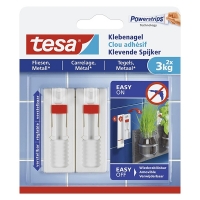 Tesa adjustable adhesive nail for tiles and metal, 3kg (2-pack) 77764-00000-00 202298
