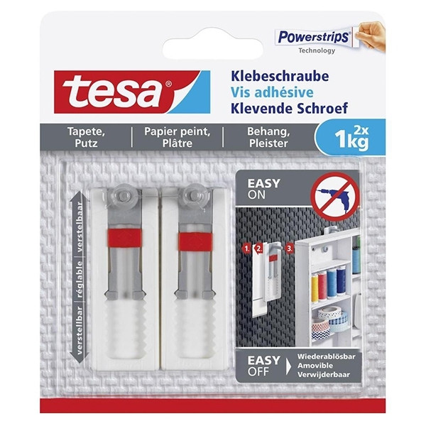 Tesa adjustable adhesive screw for sensitive surfaces, 1kg (2 screws) 77775-00000-00 202314 - 1