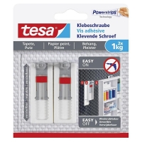 Tesa adjustable adhesive screw for sensitive surfaces, 1kg (2 screws) 202314