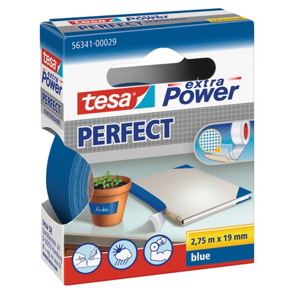 Tesa blue cloth tape, 19mm x 2.75m 56341-00029-03 202274 - 1
