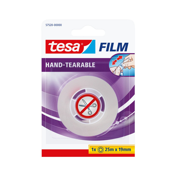 Tesa hand-tearable tape, 19mm x 25m 57520 202370 - 1
