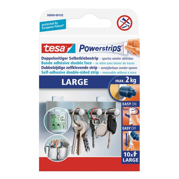 Tesa large powerstrips (10-pack) 58000 58000-00102-10 202266 - 1